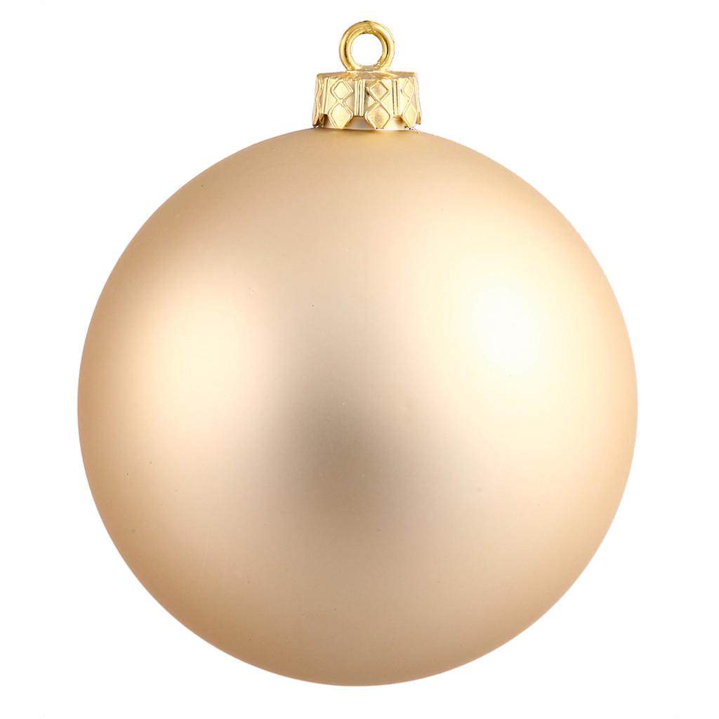 3" Champagne Matte Finish Ball Ornament (32 pack) 1