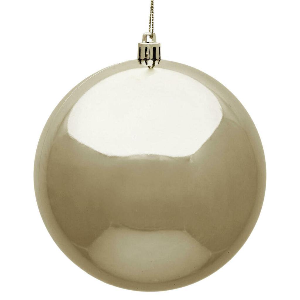3" Champagne Shiny Finish Ball Ornament (32 pack) 1