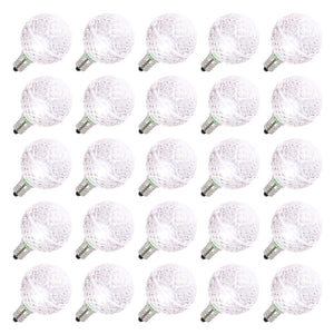 0.45 watt G40 Candelabra Screw Base Pure White Faceted LED (25 pack) 1