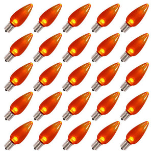 C9 Intermediate Screw Base Transparent Orange Twinkle LED (25 pack) 1