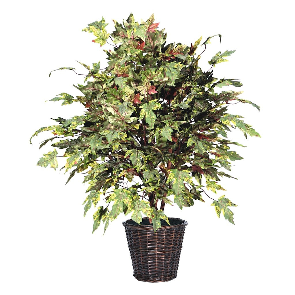 4' Artificial Frosted Maple Extra Full Bush 1
