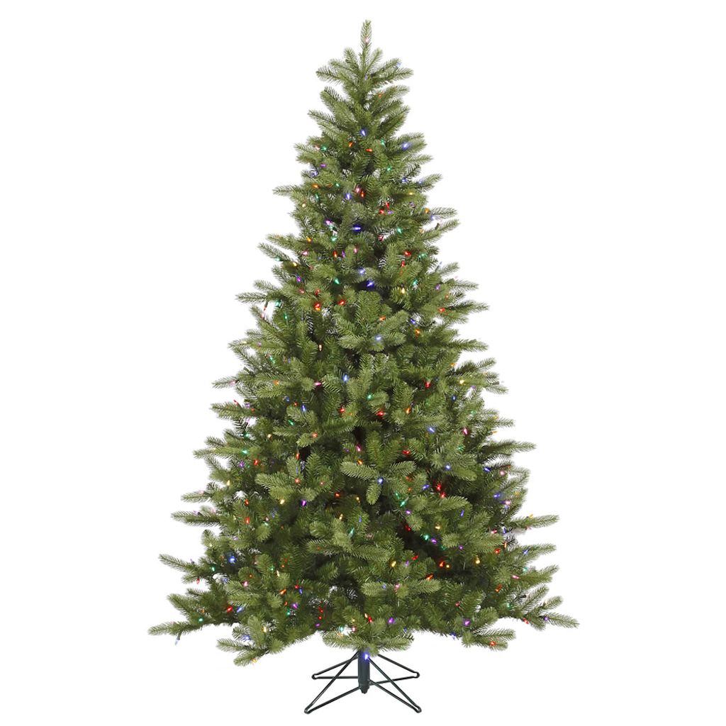 7.5' x 56" Artificial King Spruce 700 Multi-Color Italian LED Lights 1