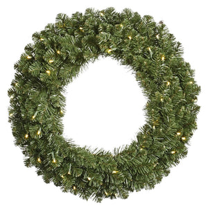 30" Artificial Grand Teton Wreath 50 Warm White Wide Angle LED Lights 1