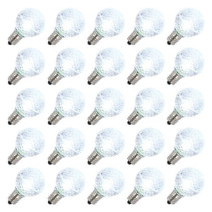 G30 Candelabra Screw Base Cool White LED Faceted (25 pack) 1