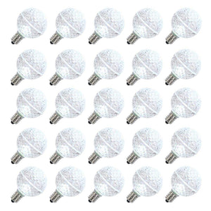 0.38 watt G40 Candelabra Screw Base Cool White Faceted LED (25 pack) 1