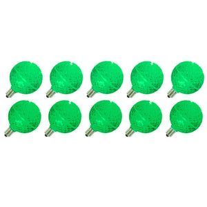 0.38 watt G50 Candelabra Screw Base Green Faceted LED (10 pack) 1