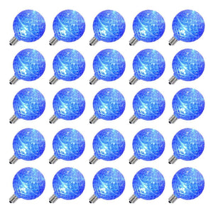 G50 Intermediate Screw Base Blue LED Faceted (25 pack) 1