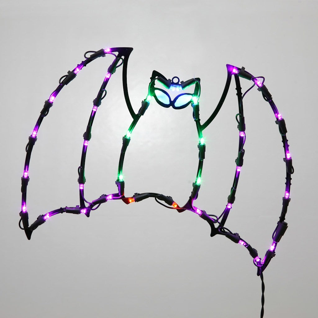 16" x 13" Bat Window Decor 35 Multi-Color Wide Angle LED Lights 1
