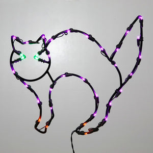 16" x 14" Cat Window Decor 35 Multi-Color Wide Angle LED Lights 1
