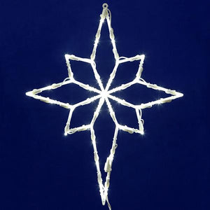 18" x 14" Star of Bethlehem Window Decor 35 Clear Wide Angle LED Lights 2