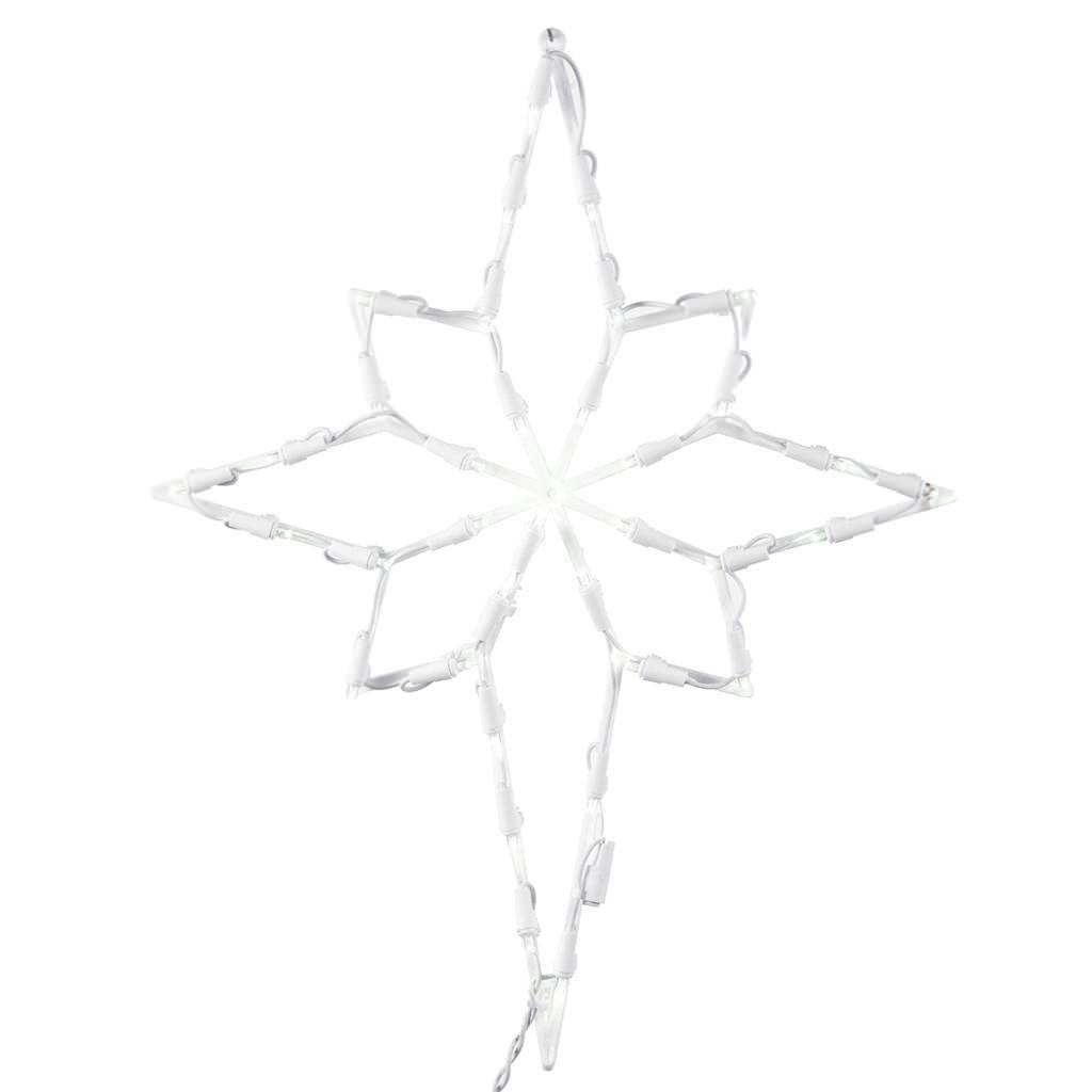 18" x 14" Star of Bethlehem Window Decor 35 Clear Wide Angle LED Lights 1