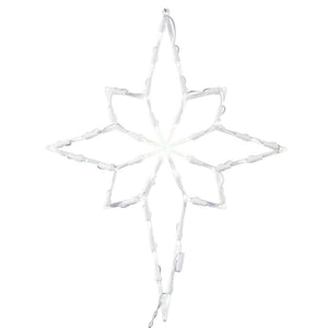 18" x 14" Star of Bethlehem Window Decor 35 Clear Wide Angle LED Lights 1