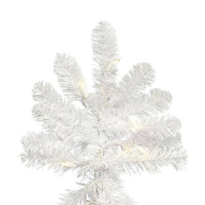 5.5' x 38" White Upside Down Tree with 250 Warm White LED Lights 2