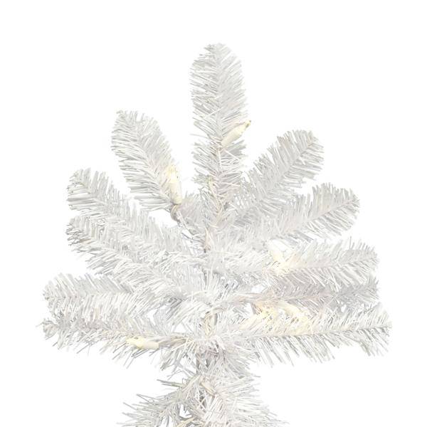 5.5' x 38" White Upside Down Tree with 250 Warm White LED Lights 2