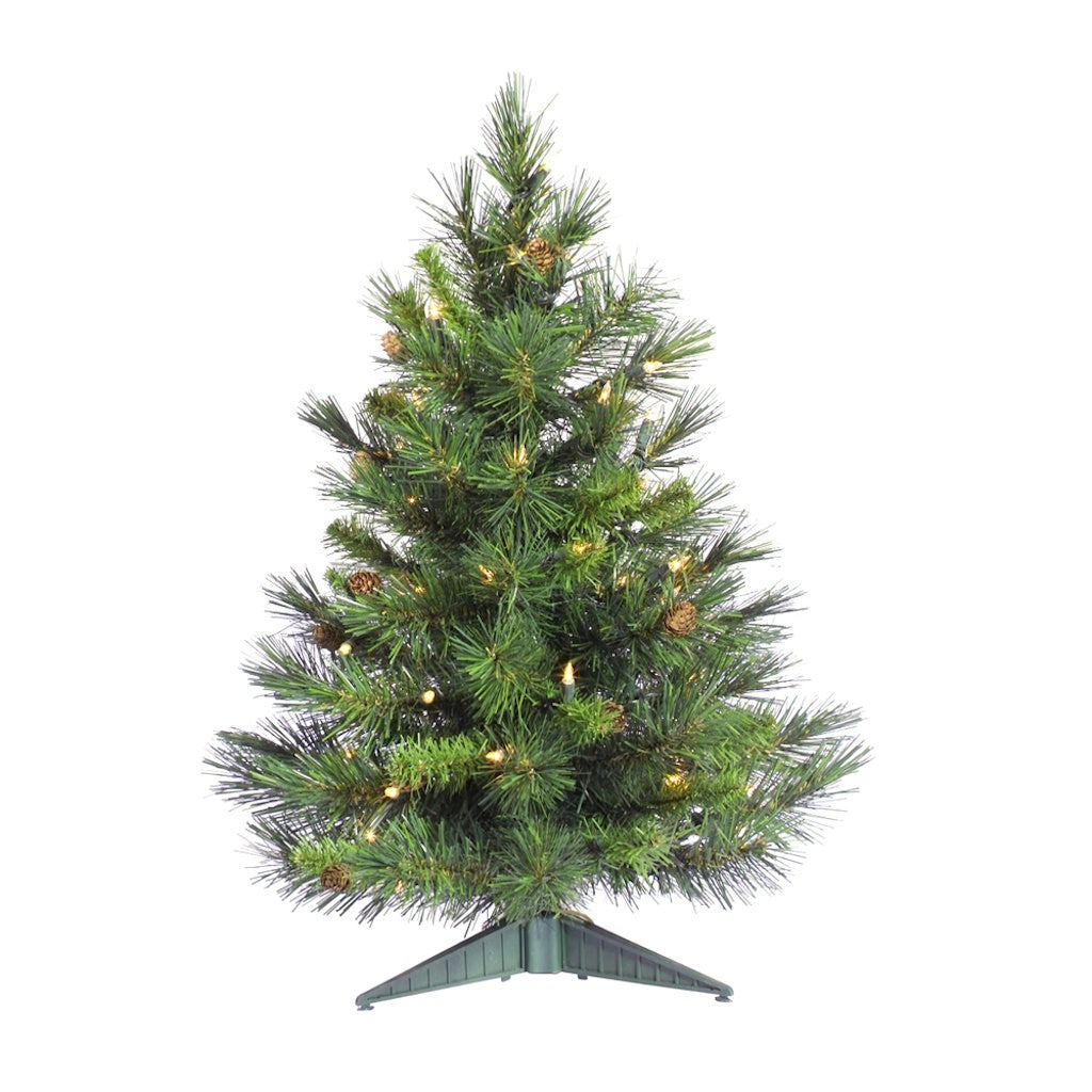 3' x 22" Artificial Cheyenne Pine 100 Multi-Color Italian LED Lights 1