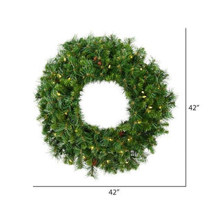 42" Artificial Cheyenne Pine 100 Warm White Italian LED Lights 2