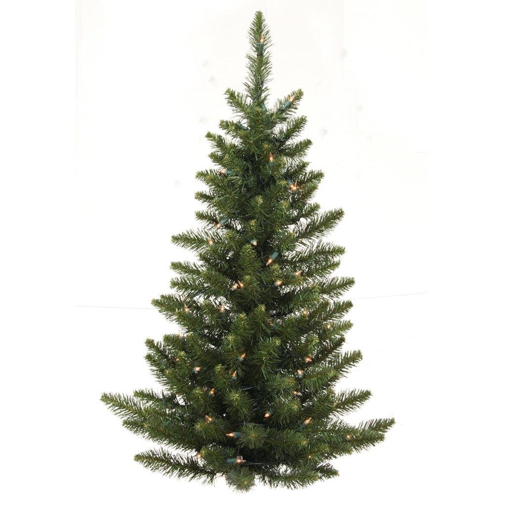 3' x 26" Artificial Camdon Fir Wall Tree 50 Warm White Italian LED Lights 1