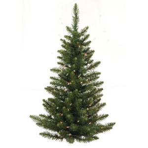 3' x 26" Artificial Camdon Fir Wall Tree 50 Warm White Italian LED Lights 1