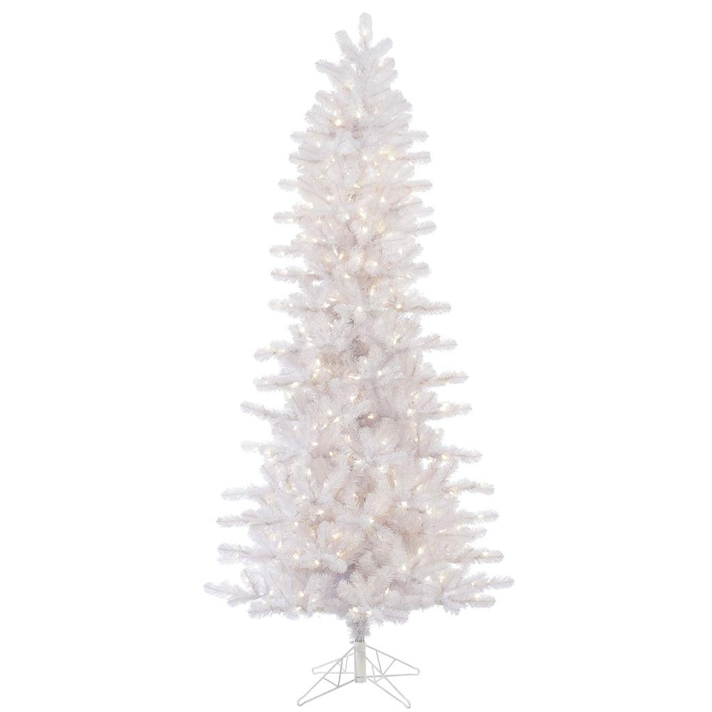 8.5' x 46" Crystal White Pine Slim 650 Warm White Italian LED Lights 1