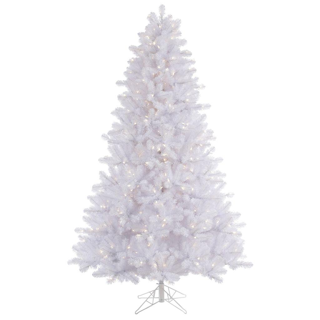 4.5' x 37" Crystal White Pine 300 Warm White Italian LED Lights 1