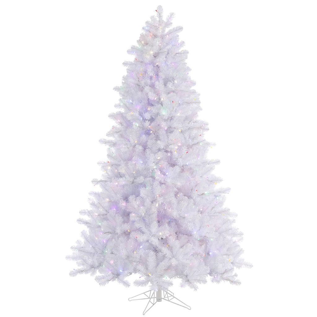 4.5' x 37" Crystal White Pine 300 Multi-Color Italian LED Lights 1