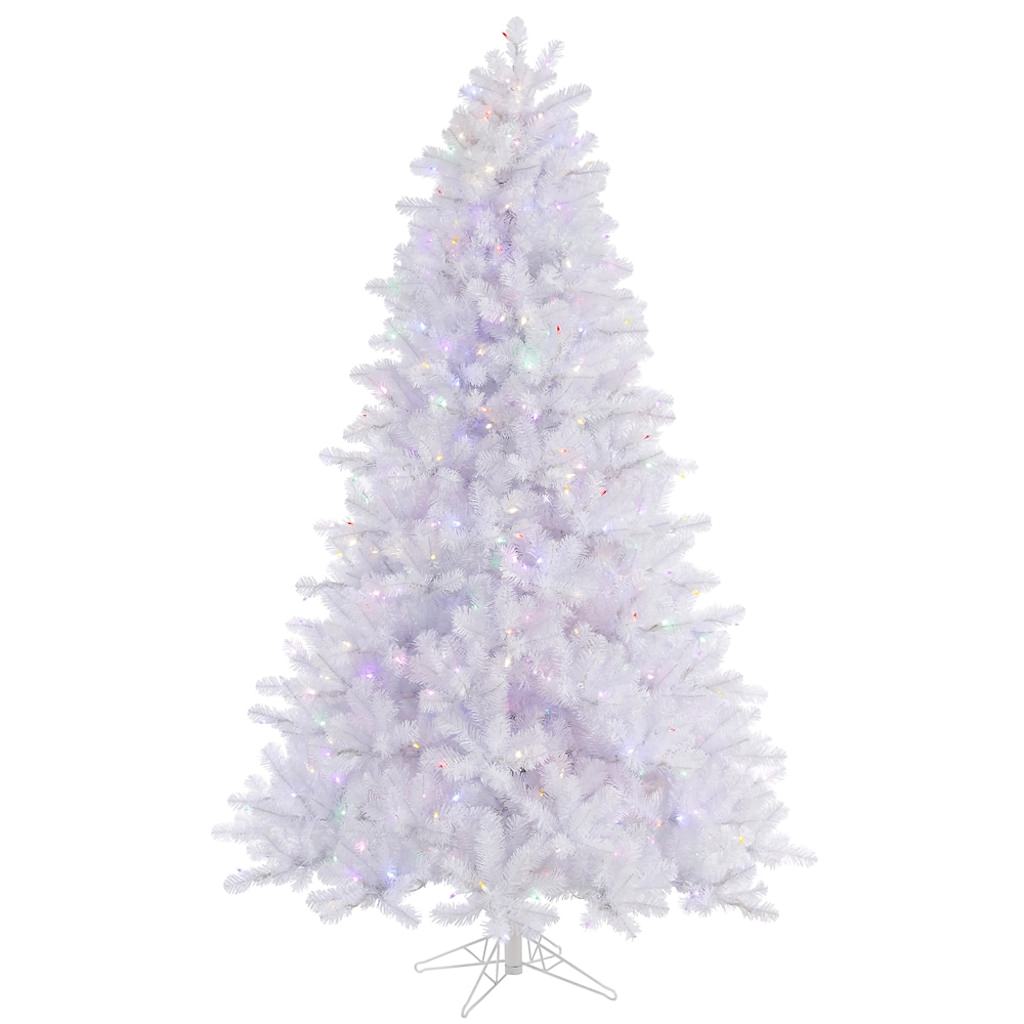 6.5' x 49" Crystal White Pine 550 Multi-Color Italian LED Lights 1