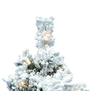 3' x 24" Artificial Flocked Alaskan Pine 100 Warm White Italian LED Lights 2