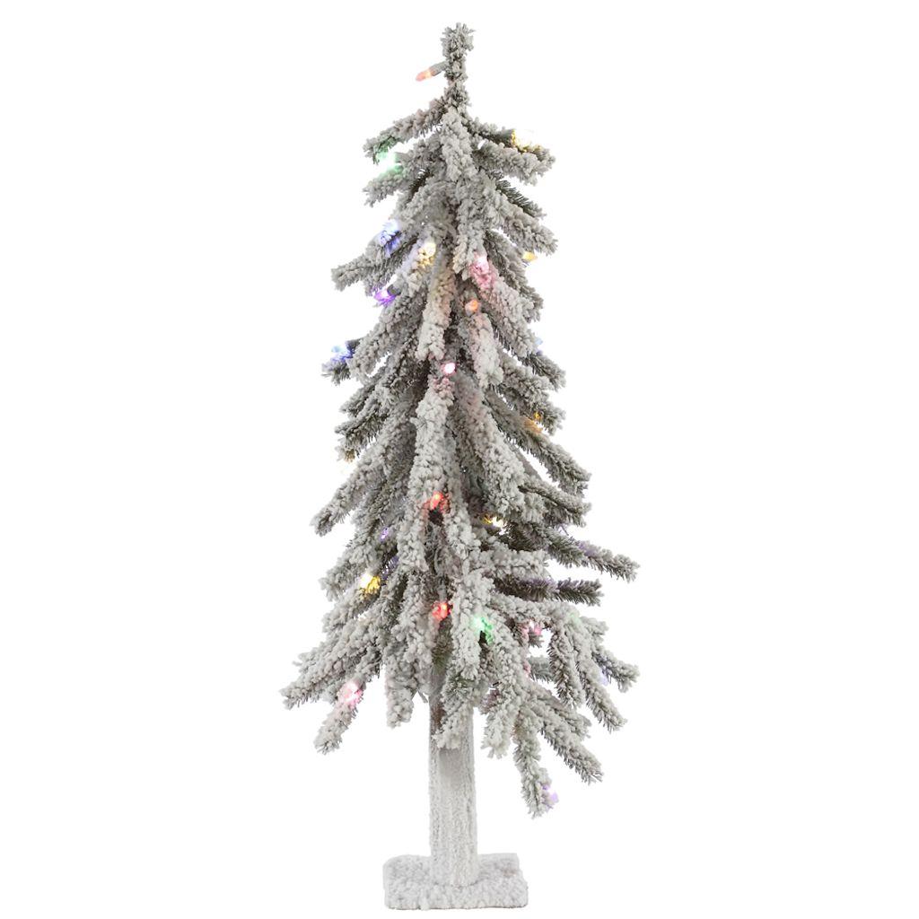 3' x 21" Artificial Flocked Alpine 50 Multi-Color Italian LED Lights 1