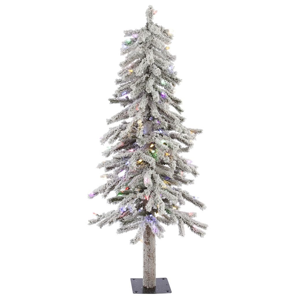 4' x 23" Artificial Flocked Alpine 100 Multi-Color Italian LED Lights 1