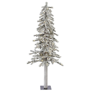 5' x 27" Artificial Flocked Alpine 150 Warm White Italian LED Lights 1