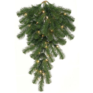 2.5' Artificial Douglas Fir Teardrop 50 Warm White LED Lights 1
