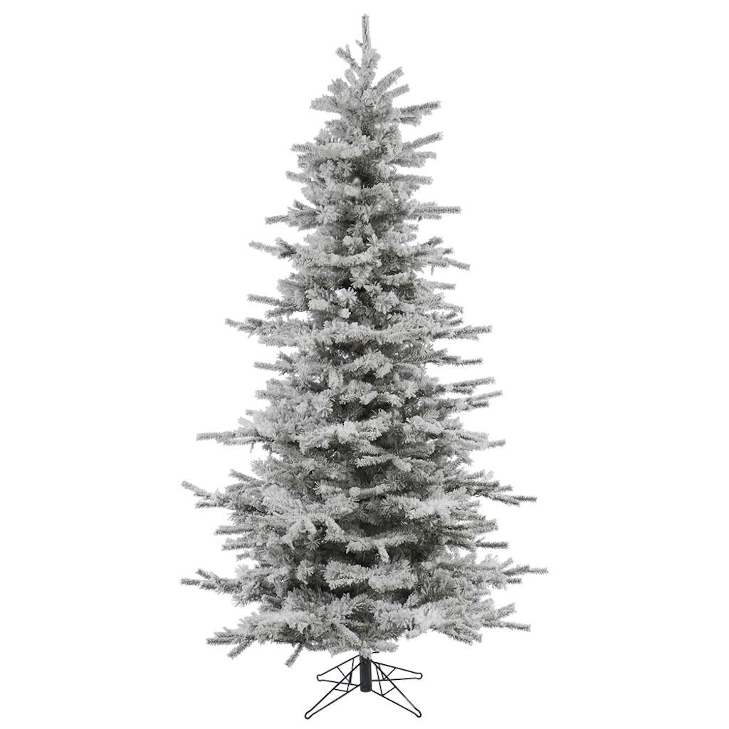 7.5' x 50" Artificial Flocked Slim Sierra Pine 1