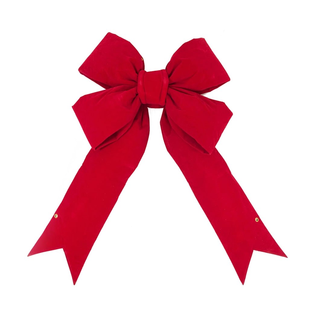 18" x 23" Red Velvet Indoor Bow 1