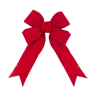 72" x 90" Red Velvet Indoor Bow 1