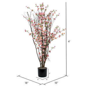 4' Artificial Hot Pink Blossom Tree 4