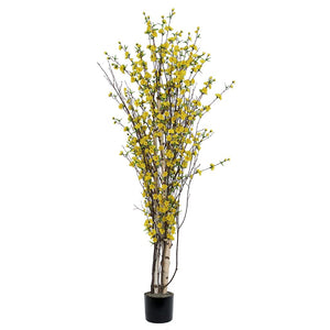4' Artificial Yellow Blossom Tree 1