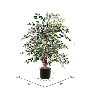 4' Artificial Variegated Smilax Bush 4