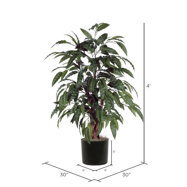 48" Artificial Potted Mango Bush 4