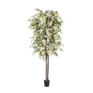 72" Potted Artificial Deluxe Frosted Maple Tree 1