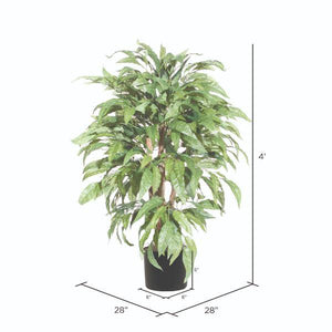 48" Artificial Potted Mango Extra Full Bush 4