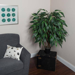 48" Artificial Potted Mango Extra Full Bush 5