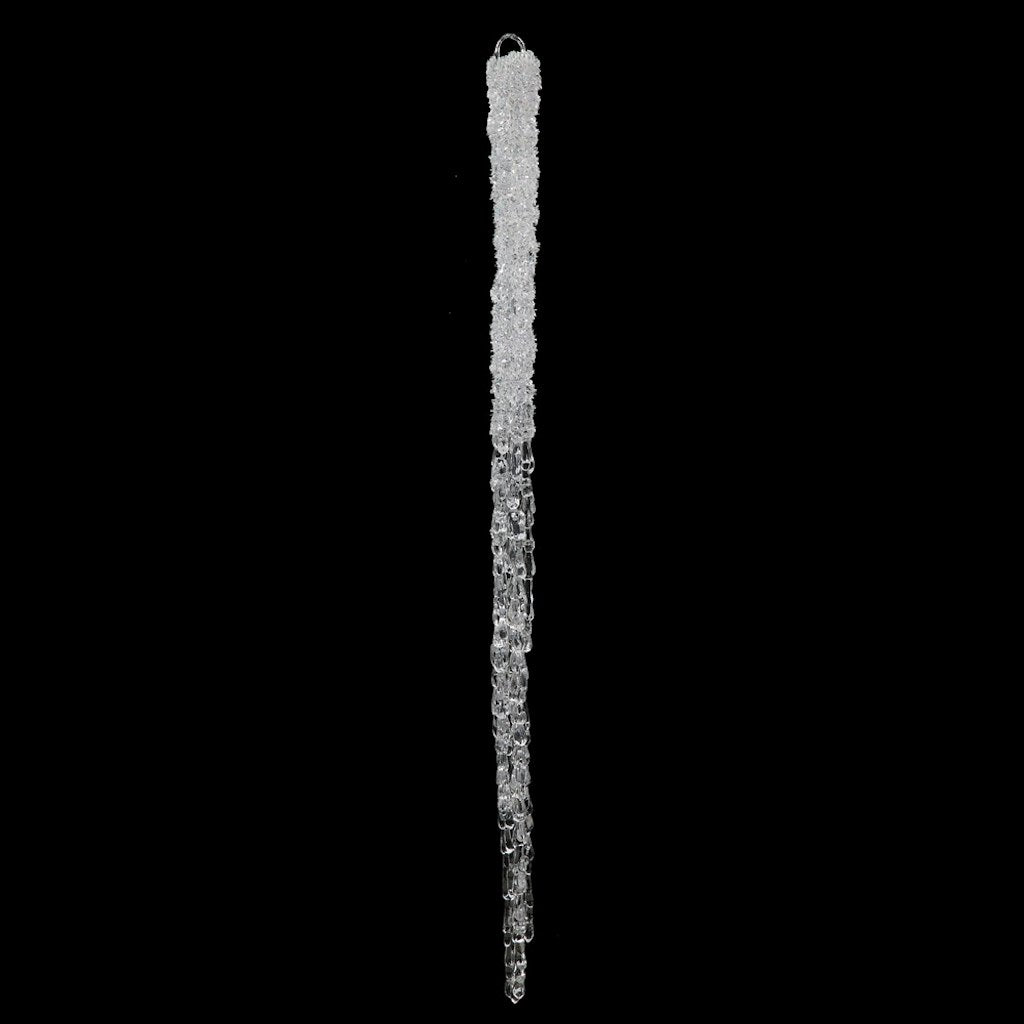 30" Clear Glitter Icicle Ornament (2 pack) 1