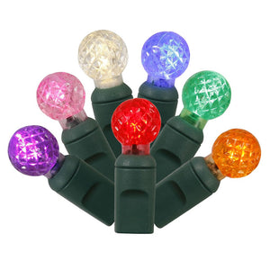 50 Light 25' Green Wire Multi-Color G12 Berry LED String with 6" Spacing 1