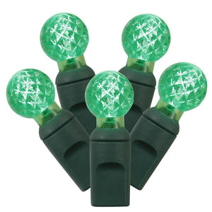 50 Light 25' Green Wire Green G12 Berry LED String with 6" Spacing 1