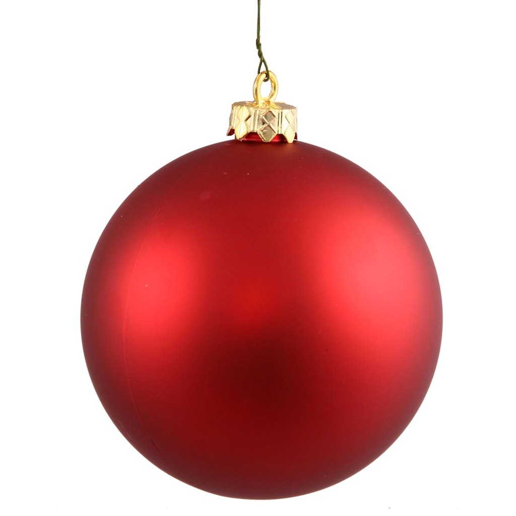 2.75" Red Matte Ball Ornament (12 pack) 1