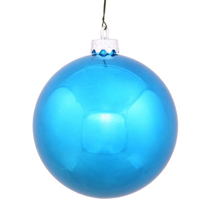 2.75" Turquoise Shiny Ball Ornament (12 pack) 1