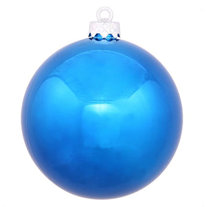 3" Blue Shiny Ball Ornament (12 pack) 1