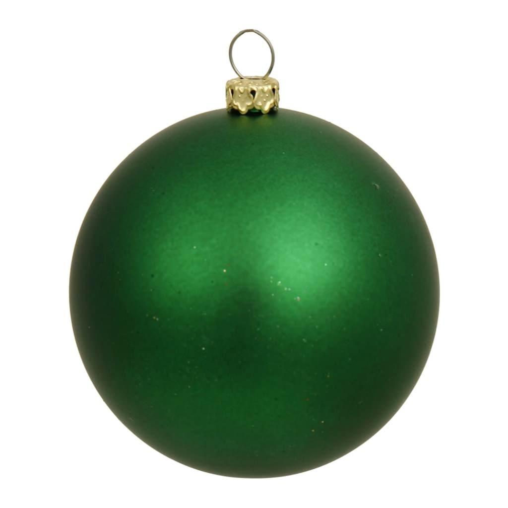 3" Green Matte Ball Ornament (12 pack) 1