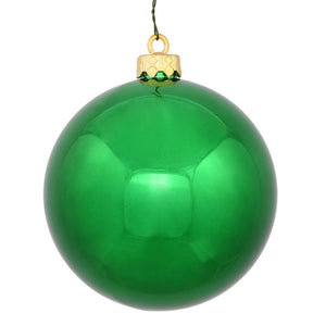 3" Green Shiny Ball Ornament (12 pack) 1