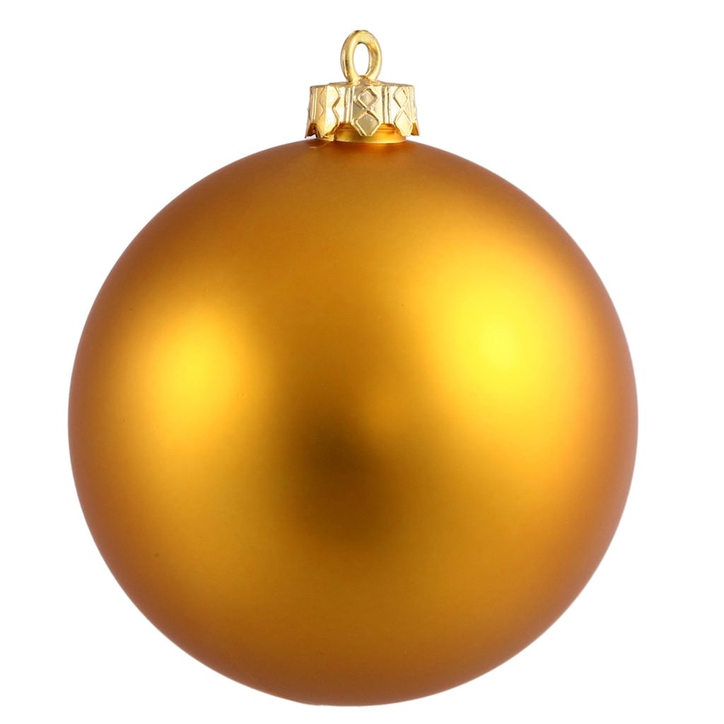 3" Antique Gold Matte Ball Ornament (12 pack) 1